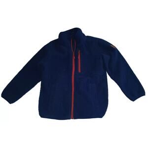 Free Country Boy's FreeCycle Soft & Cozy Highland Sherpa Jacket Navy Sz 5/6 B001
